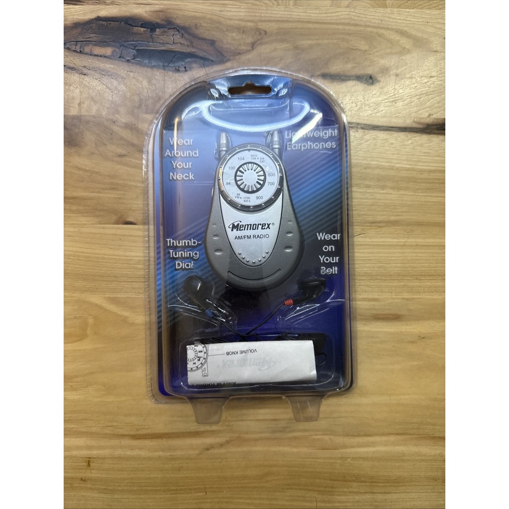 Memorex Mini AM/FM Neck Radio w/ Lightweight Earphones